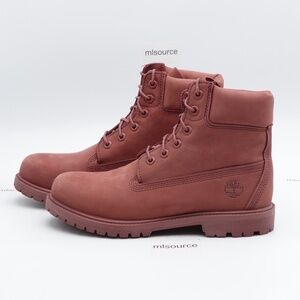 NEW Size 9 Women's Timberland Premium 6-Inch Waterproof Boots TB-0A2HR8-ET1 Red